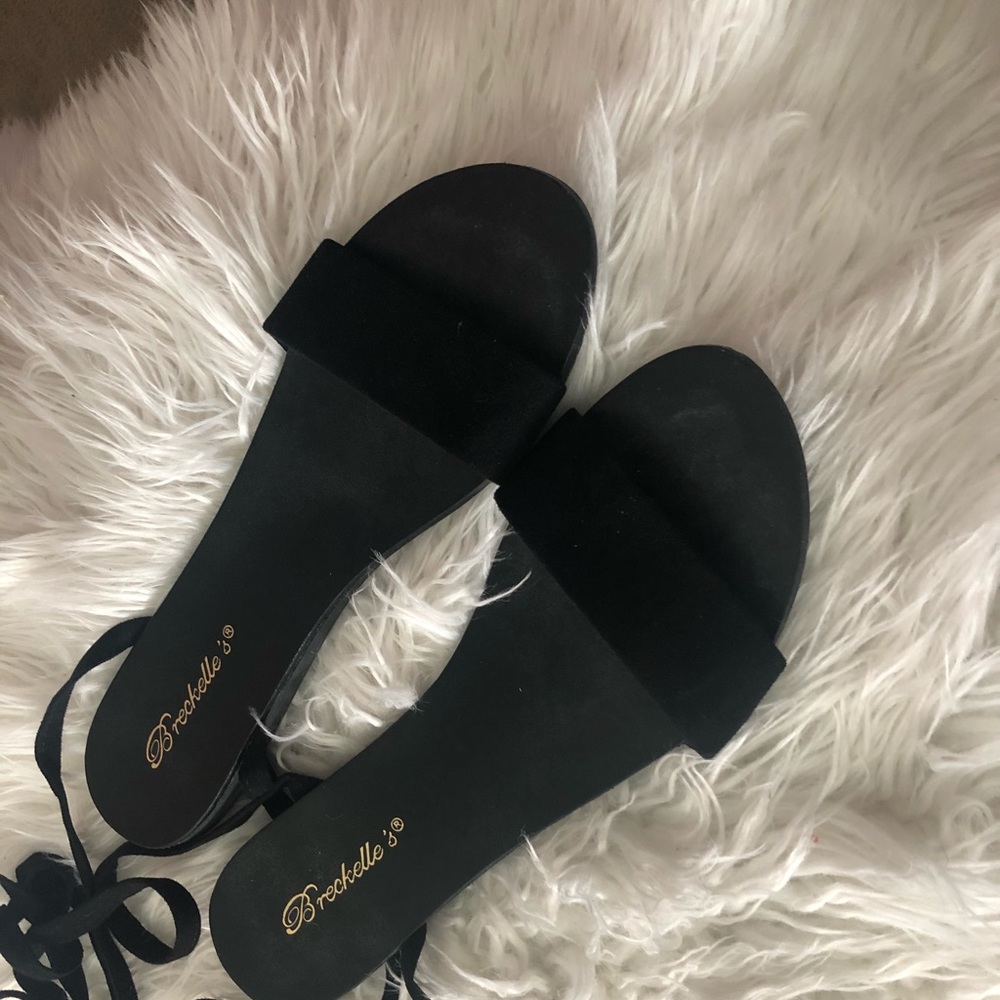 Black strap sandals from OOTDFASH